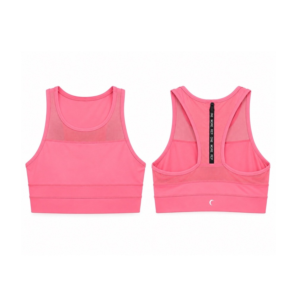 Zyia Active Pink Sports Bra Medium Mesh Racerback Workout Bra